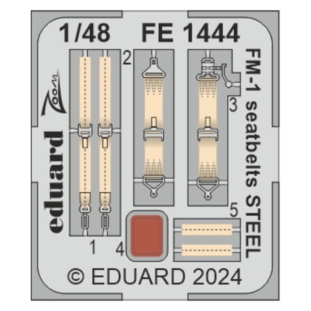 Eduard FM-1 seatbelts STEEL TAMIYA (FE1444)