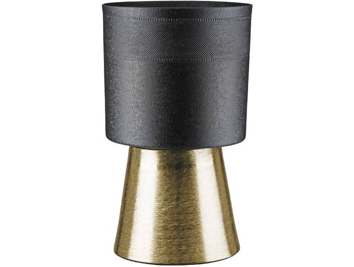 Tischvase CASABLANCA BY GILDE Übertopf zylindrisch Nama schwarz , schwarz, B:22cm H:34cm T:22cm Ø:22cm, Aluminium, Vasen, Tischvase