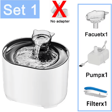 Inspire Picks 2.2L Intelligent Cat Water Fountain Ultra Quiet Pet Water Dispenser With Filter 1set 1filter.