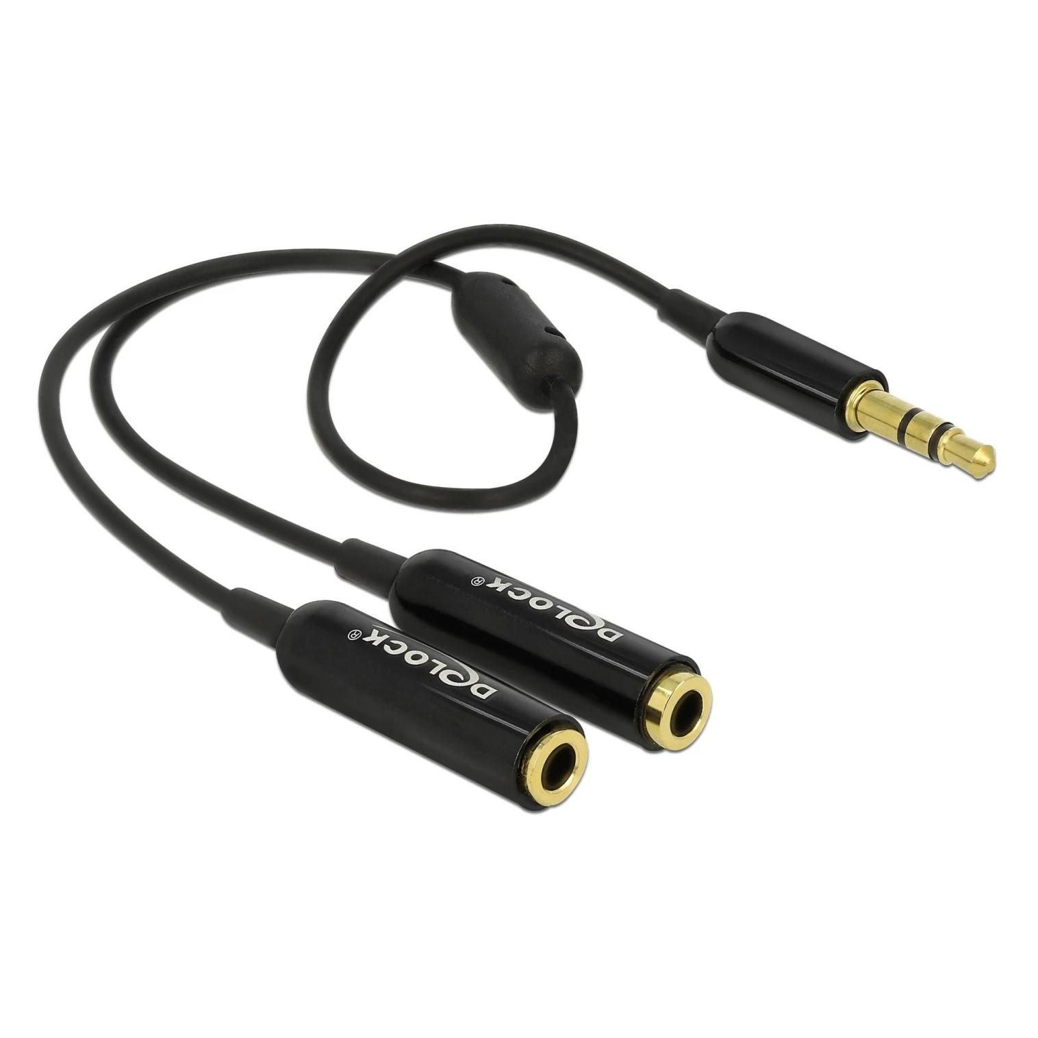 Delock 3.5mm - 2x 3.5mm (0.25 m, AUX Kabel) (65356)