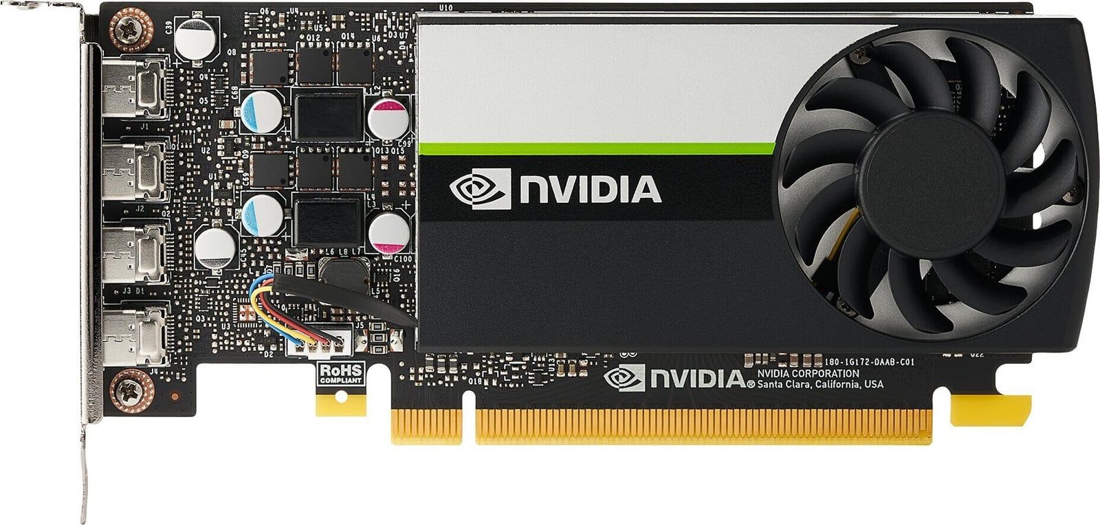 NVIDIA T1000 Grafische kaart met 8 GB GDDR6, PCIe 3.0 x16 en 4 x Mini DisplayPort, geschikt voor HP Workstations Z2 G9, Z4 G5, Z6 G5 en Z8 G5