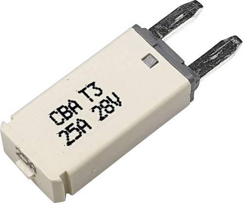 Hansor Circuit Breaker Mini, type 3. Manual Reset, 25A CBA3 Series 25A Sicherungsautomat Standard Flachsicherung 25A Weiß 1St.