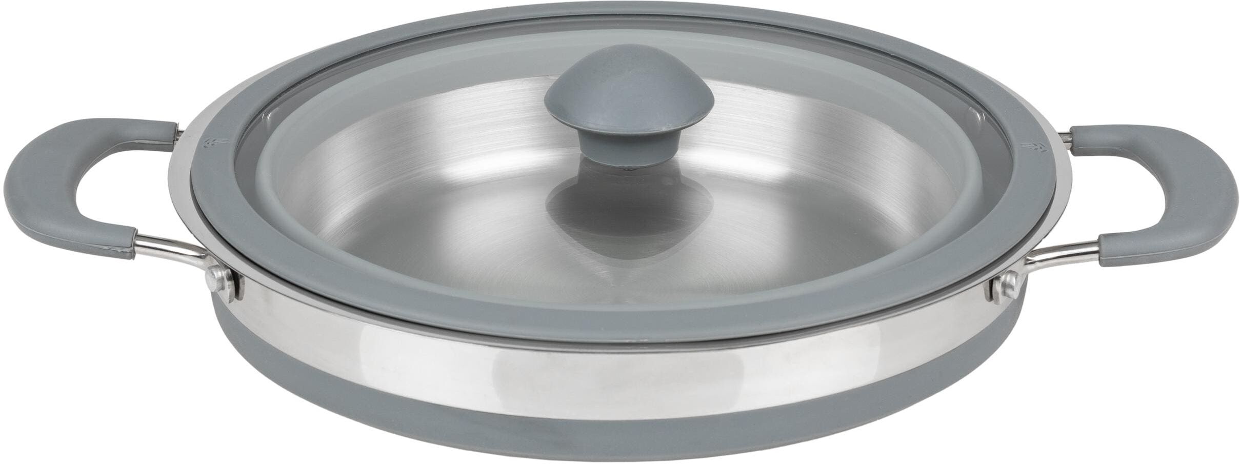 Kochtopf KOOR "faltbarer Kochtopf 3L", grau, Töpfe, 3 l, Kochtopf grau 3 l