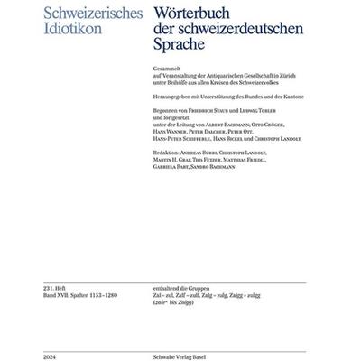 Schweizerisches Idiotikon, Band XVII, Heft 231, Geheftet von , Schwabe Verlagsgruppe AG Schwabe Verlag, 978-3-7965-5296-0