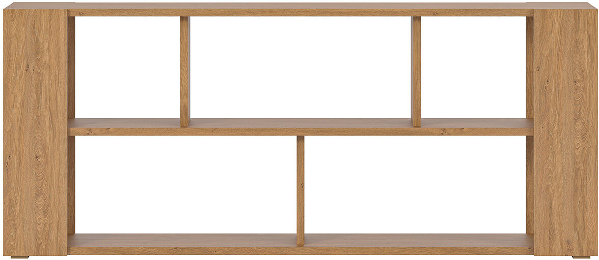 Miliboo Bibliothèque basse ouverte design finition bois clair chêne L167.5 cm MUSSO