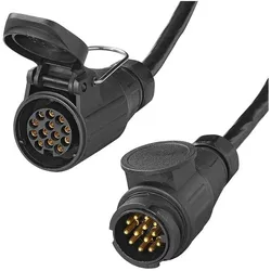 ProPlus Verlängerungskabel mit Stecker und Steckdose 13-polig, Elektronikkabel + Stecker