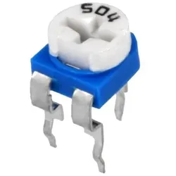 Trimmpotentiometer, 1-Drehung, liegend, 500kΩ, 100mW