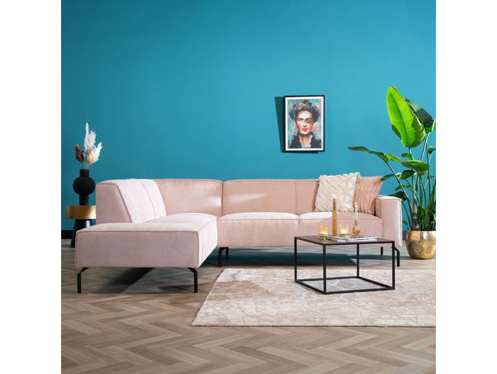 Bronx71 Ecksofa Kansas Stoff rosa links