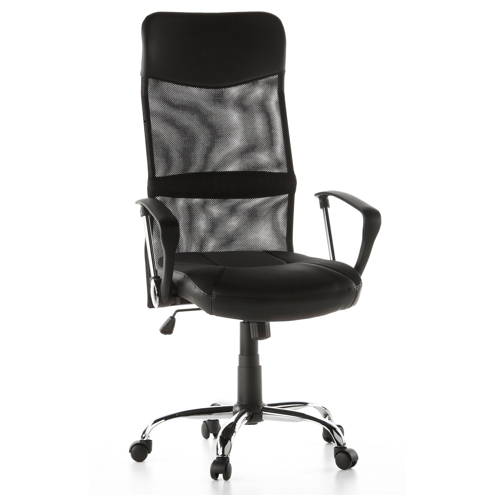 hjh OFFICE Home Office Chefsessel ARTON 20 Kunstleder/Netzstoff mit Armlehnen