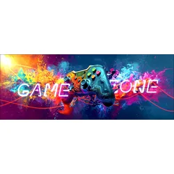 Keilrahmenbild GAME ZONE (BHT 77x27x2 cm) - bunt - BHT 77x27x2 cm