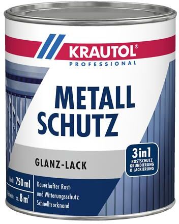 KRAUTOL Metallschutzlack glänzend rot, 0,75 l