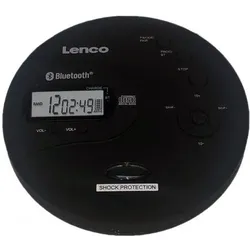 Lenco CD-300, MP3 Player + Portable Audiogeräte, Schwarz