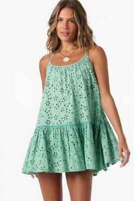 O'Neill s Kylee Mini Cover-Up Dress in Green, Size XS
