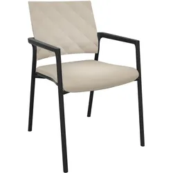 Klöber Mera Diamond Besucherstuhl stapelbar - schwarz (3961) / Urban Living YN108 (0478)