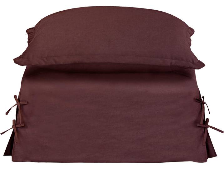 Polsterhocker HOME AFFAIRE Luise , lila (beere), B:65cm H:48cm T:64cm, Hocker, Polsterhocker, in 2 Bezugsqualitäten