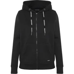 CHIEMSEE Damen Kapuzensweat Sweatjacke, Größe XS in Schwarz Schwarz