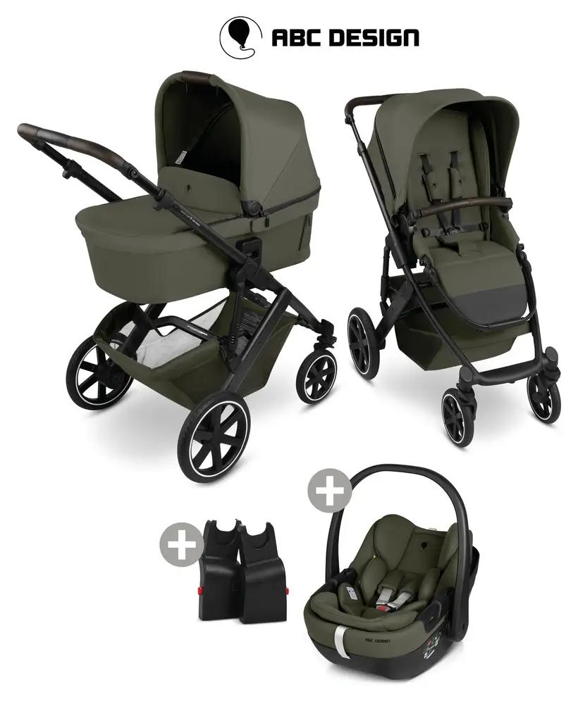 ABC Design Salsa Core 3in1, Betthimmel, Reisesystem-Kinderwagen, Unisex, Aufblasbare Räder, Faltbar