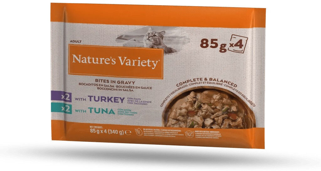 Nature`s Variety Nature´s Variety Pack Bocaditos en Salsa con Pavo y Atún para Gatos 1 unidad