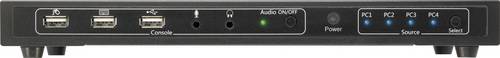 SpeaKa Professional 4 Port KVM-Umschalter HDMI USB 1920 x 1080 Pixel, 3840 x 2160 Pixel