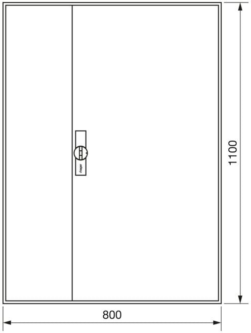 Hager Armoire à compteur universZ 1100×800×205, IP44 ZB33S (ZB33S)