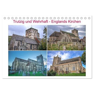Trutzig und Wehrhaft - Englands Kirchen (Tischkalender 2027 DIN A5 quer), CALVENDO Monatskalender
