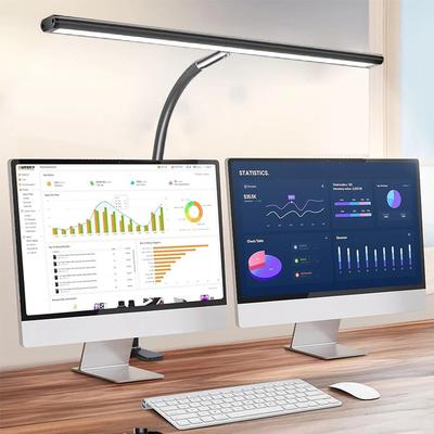Inspire Select Double Head LED Desk Lamp With Clamp Stepless Dimmable Eye Caring Monitor Reading Light single head