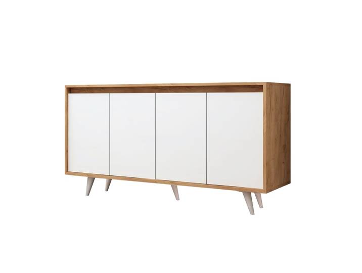 Buffet en bois blanc 140 x 40 x 86 cm