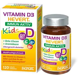 VITAMIN D3 HEVERT Immun Aktiv Kids Lutschtabletten 120 St