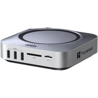 Maxidok 10-in-1 Mac Mini Thunderbold 5 DockingStation silber