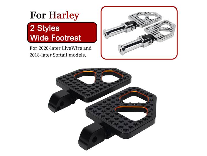 Repose-pieds arrière pour passager, pour Harley Breakout Fat Boy 114 Low Rider S/ST Street Bob Softail Standard Softail Slim Sport Glide