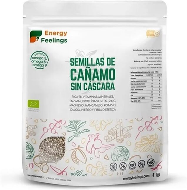 Energy Feelings Sementes De Cânhamo Sem Casca Eco 1 Kg