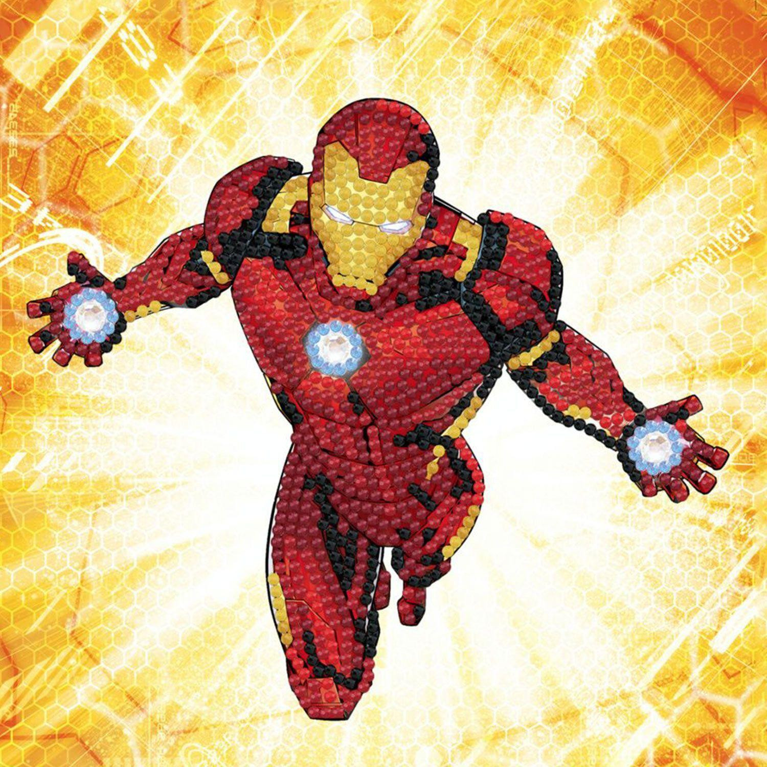 Craft Buddy Crystal Art Kaart Ironman 18 x 18 cm