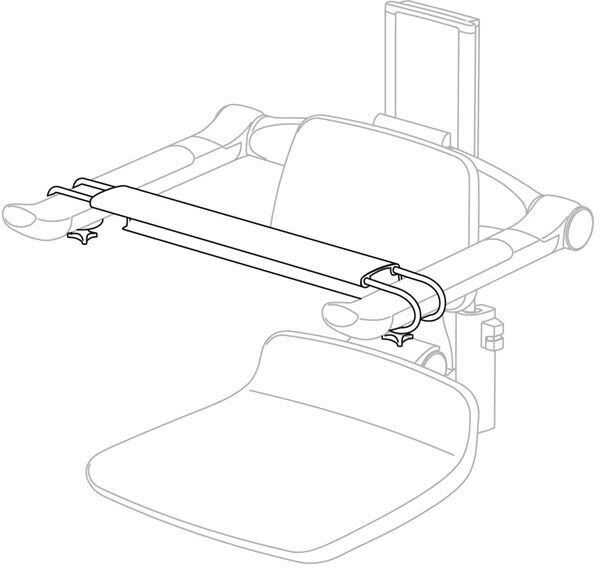 Pressalit PLUS Vorder- und Rückenstütze für Duschsitze 310, Accessoires, RT873035, rot