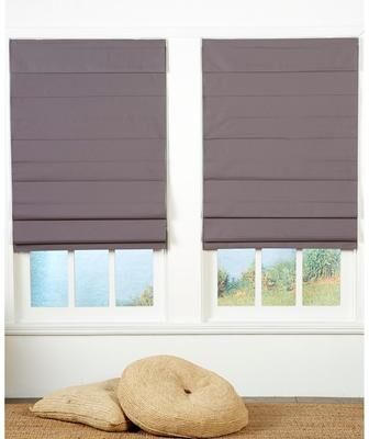 Regal Living 72 in. Grey Insulating Cordless Roman Shade