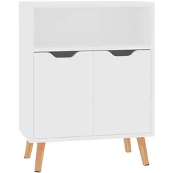 Helloshop26 - Anrichte Komöde Schrank Aufbewahrungsmöbel Küchenorganisator Wohnzimmer 60 x 30 x 72 cm Holzwerkstoff weiß 02_0030335