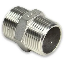 Edelstahl Gewindefitting Sechskant Doppelnippel Werkstoff V4A (AG-AG) (Ausführung: 3/4'' AG)