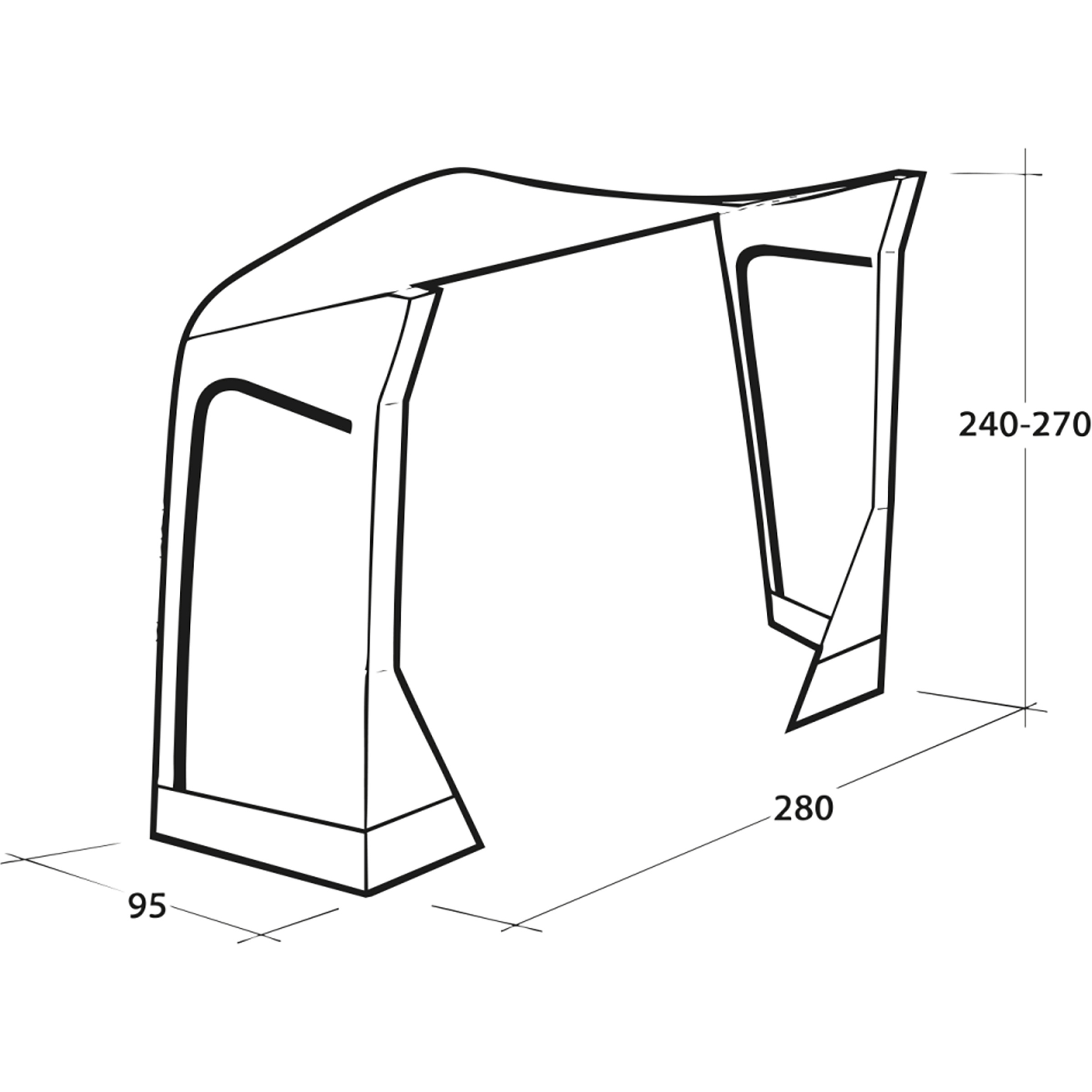 Outwell Mid/Tall Park PowerAir Zeltverbinder Reparatur, Pflege & Zubehör weiss Camping Wasserabweisend