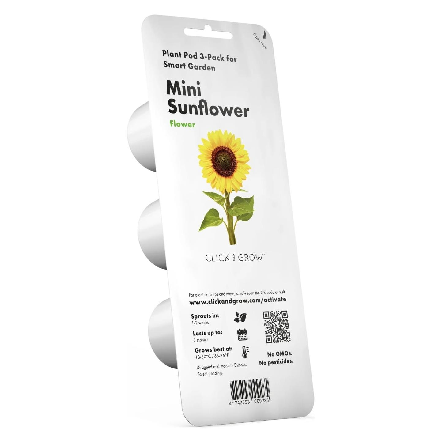 Click and Grow Click & Grow - Smart Garden Refill 3-pack - Mini sunflower, 100% pollen-free and easy (Blumensamen) (SGR65X3)