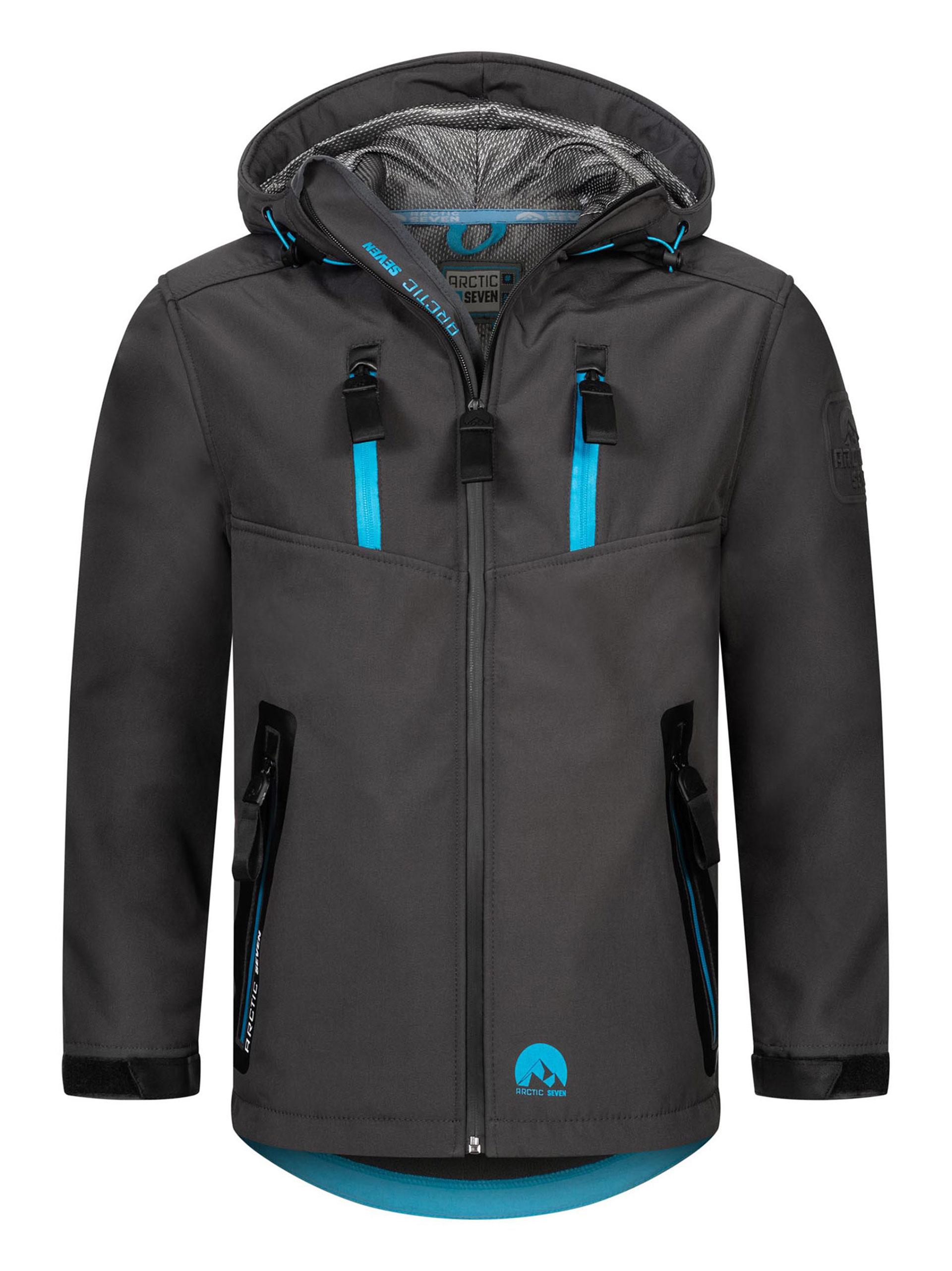 Arctic Seven Herren Softshell Jacke AS-306 – Outdoor Funktionsjacke, wasserabweisend, winddicht