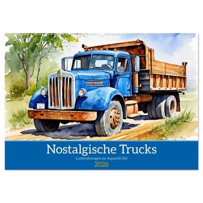Nostalgische Trucks (Wandkalender 2026 DIN A2 quer), CALVENDO Monatskalender
