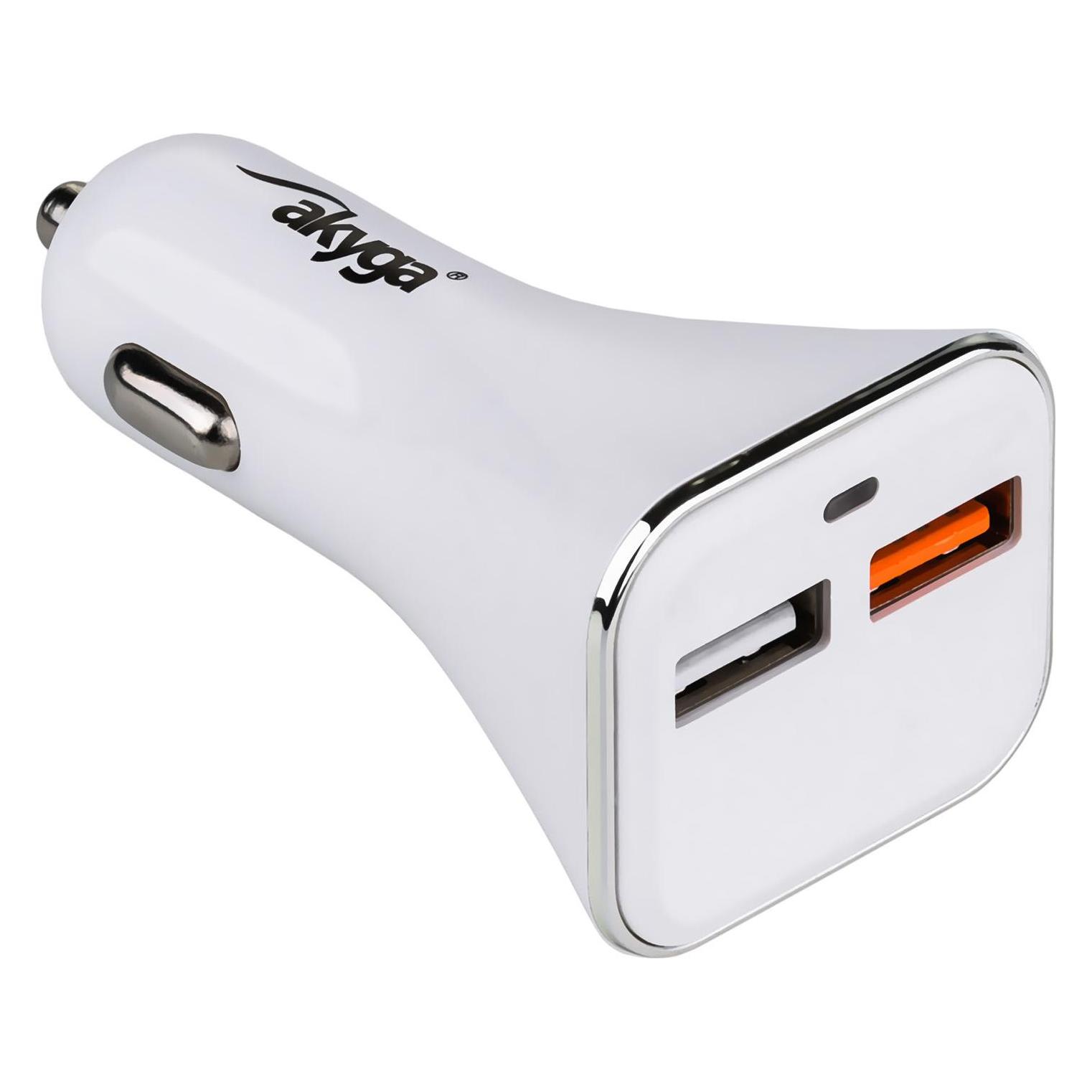 Akyga AK-CH-08 Quick Charge car charger 2x USB 3A white 12V (AK-CH-08)