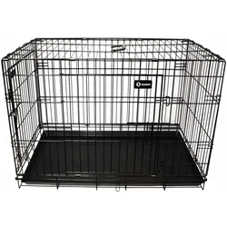 Ozami - Dog Transportcage Black 62x44.5x51.5cm - lux (Hund, Faltbar), Tiertransport