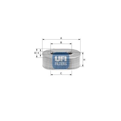 UFI Luftfilter 2716200 Filtereinsatz 130mm für Mercedes