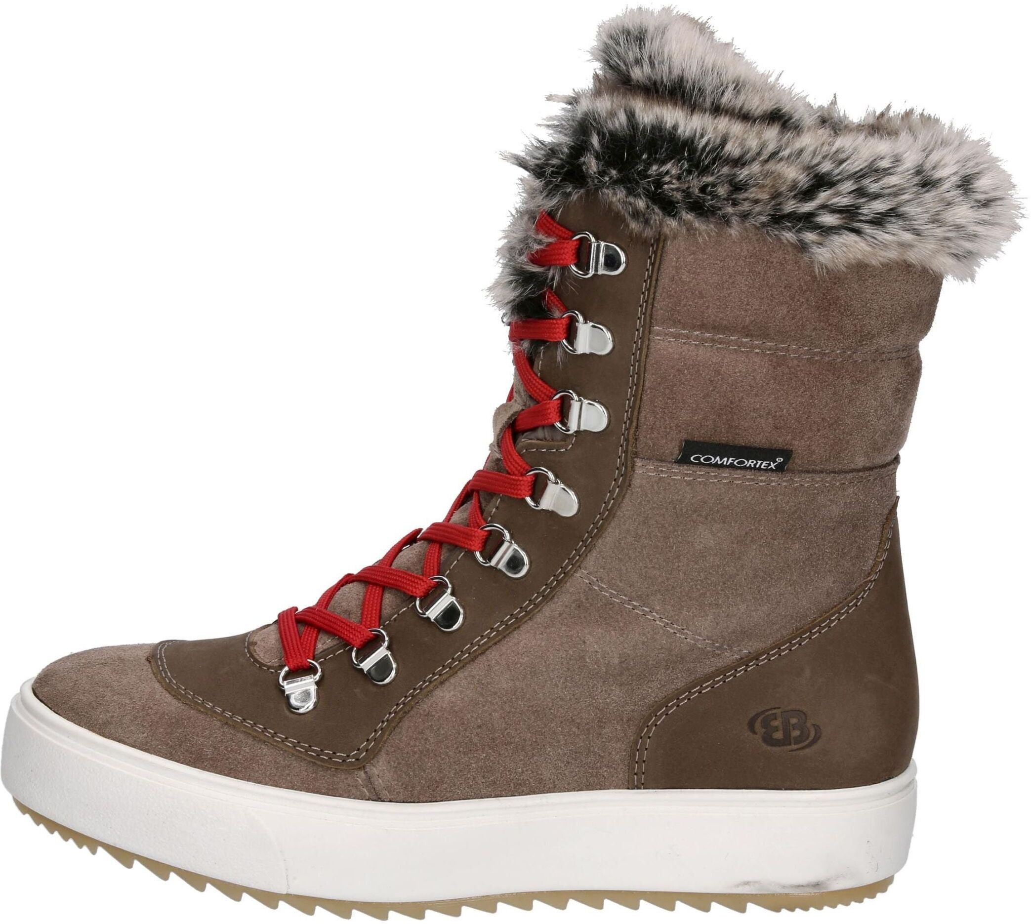 Wanderstiefel BRÜTTING "Winterstiefel Sesvenna", Damen, Gr. 37, braun, Veloursleder, Schuhe Wanderstiefel braun 37