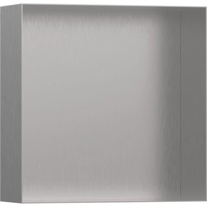 hansgrohe XtraStoris Wandnische 56073800 30x30x10cm, mit offenem Rahmen, Edelstahl Optic