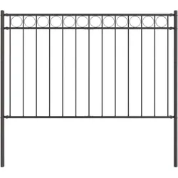 vidaXL Zaunelement Grau 170 x 150 cm Stahl