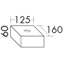 Burgbad mittlere Box mit Deckel 60x125x160, ACBY013 ACBY013