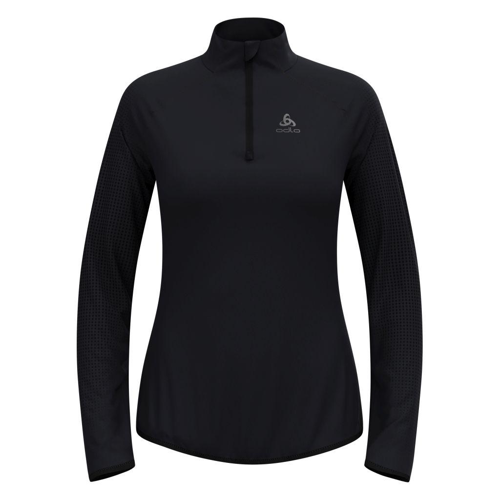 Odlo Damen Zeroweight Mid Layer 1/2 Zip schwarz