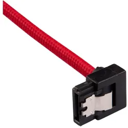 CORSAIR Premium Sleeved SATA Data Cable Set with 90° Connectors, Red, 30cm