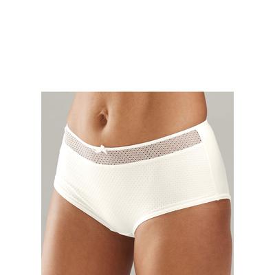 Panty NUANCE BY LASCANA, Damen, Gr. 48/50, Microtouch, beige (cream), Microtouch, Obermaterial: 85% Polyamid, 15% Elasthan, figurbetont, Unterhosen Panty, mit feiner Zierschleife und Schmuckaccessoire